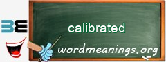 WordMeaning blackboard for calibrated